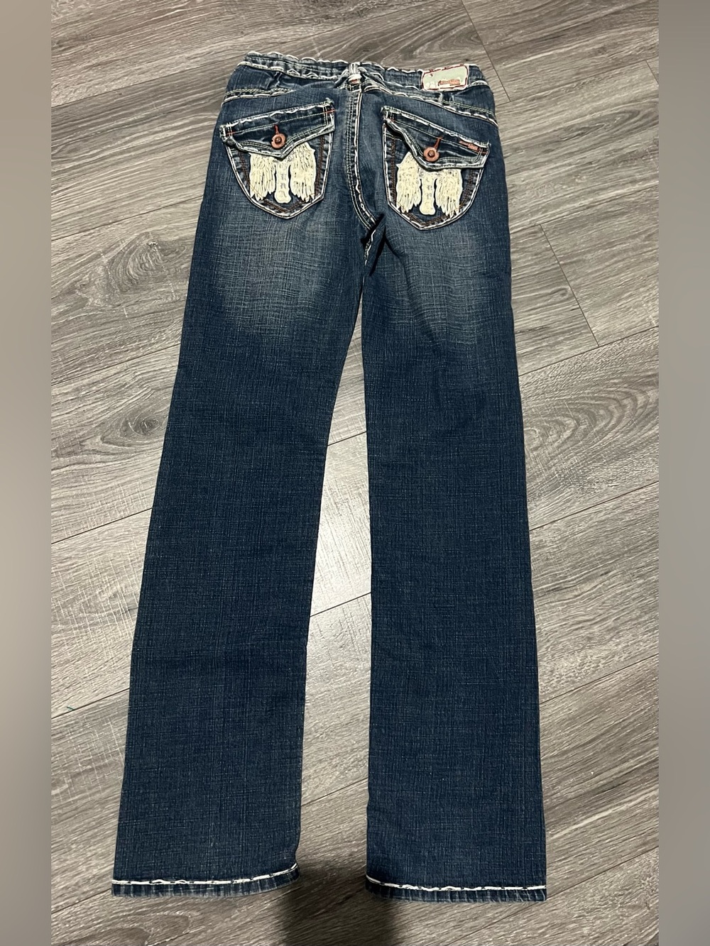 Laguna Beach Jeans Vintage Women's Thick Stitch Blue Straight Jeans Size 25 Ange